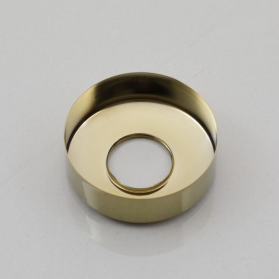 Achterzijde goudkleurige badrozet