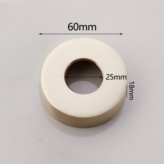 Afmeting geborsteld gouden kraan rozetten