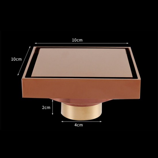 Afmeting moderne doucheput rose goud