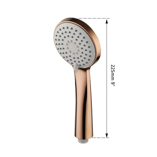 Afmeting rose gouden handdouche