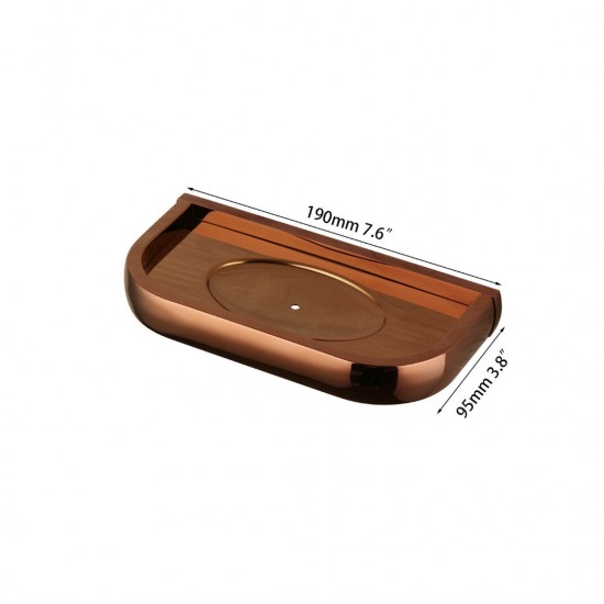 Afmeting rose goudkleurig zeepbakje