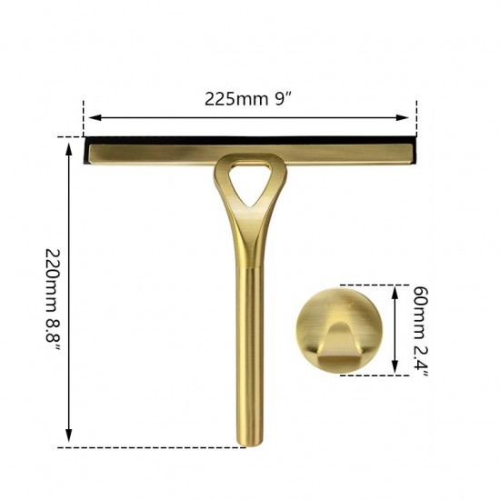 Afmetingen handtrekker mat goud