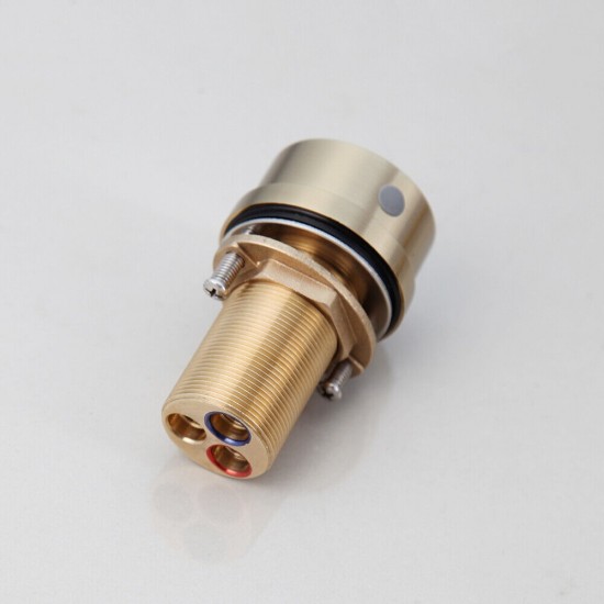 Bedieningsknop 2 delige wastafelkraan geborsteld goud