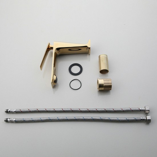 Complete set goud glanzende kraan