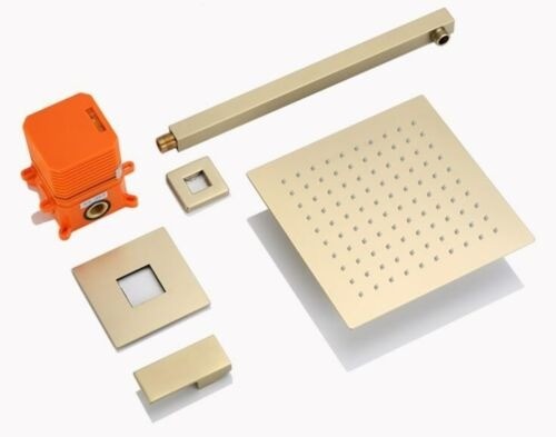 Set inbouw douche mat goud