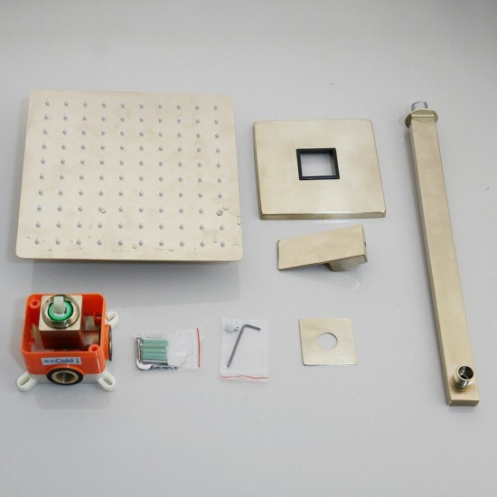 Complete set mat gouden douche