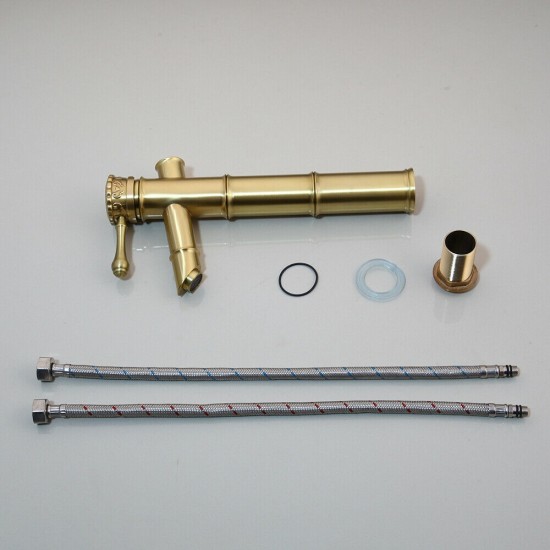 Complete set mat gouden kraan badkamer