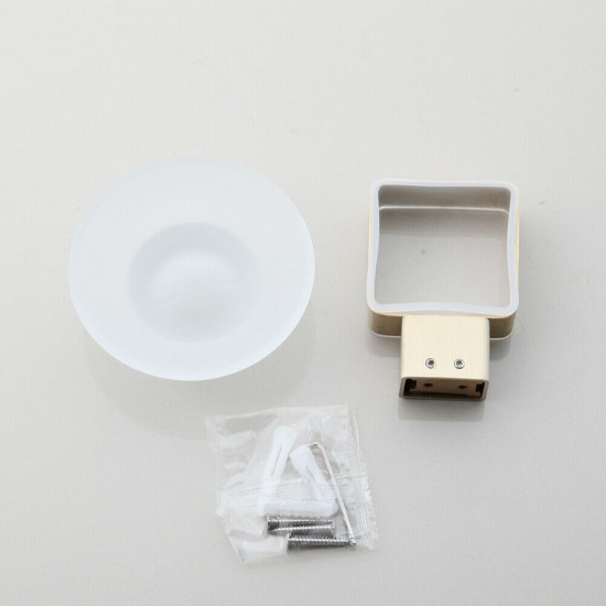 Complete set mat gouden zeep houder