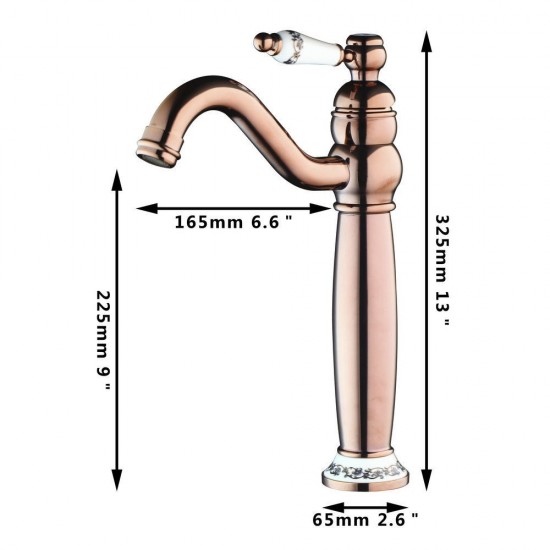 Detail gouden rose kraan