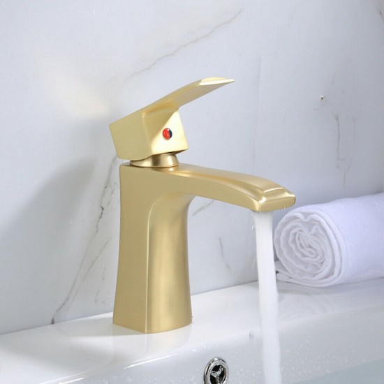 Elegante mat gouden kraan