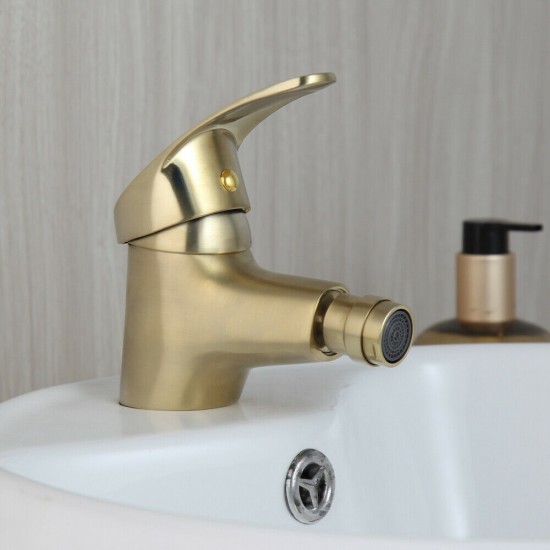 Geborsteld goud bidet kraan