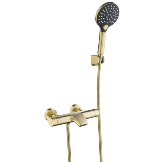 Geborsteld gouden bad kraan