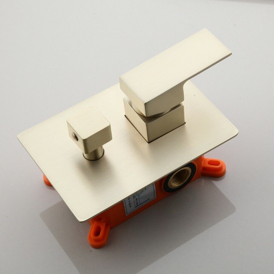 Geborsteld gouden inbouw gedeelte bedieningshendels 0