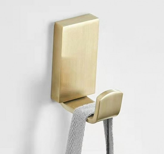 Geborsteld goudkleurig haakje badkamer