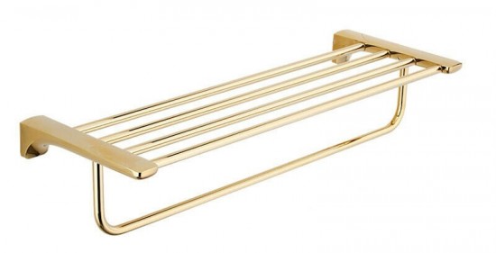 Goud rek voor handdoeken