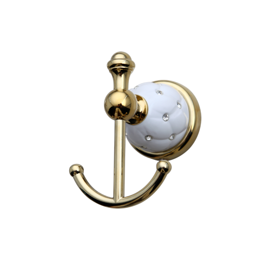 Gouden handdoek haakje met glitters