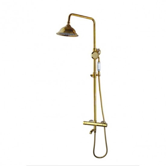 Goudkleurige doucheset