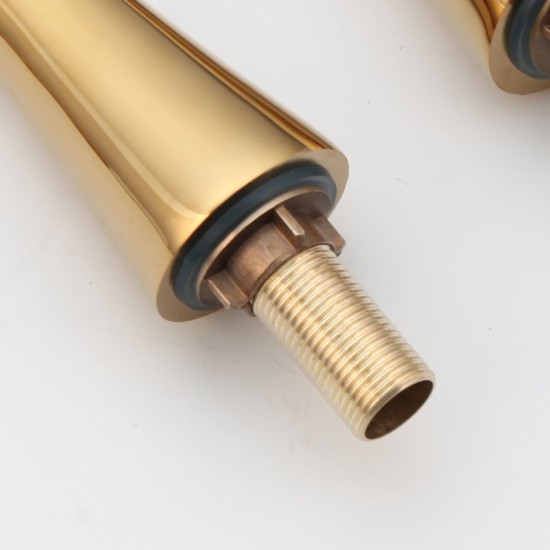 Goudkleurige staande poten voor badkraan