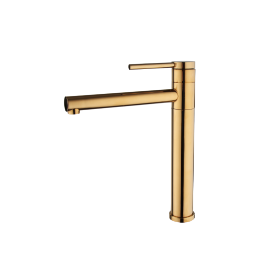 Goudkleurige wastafel kraan