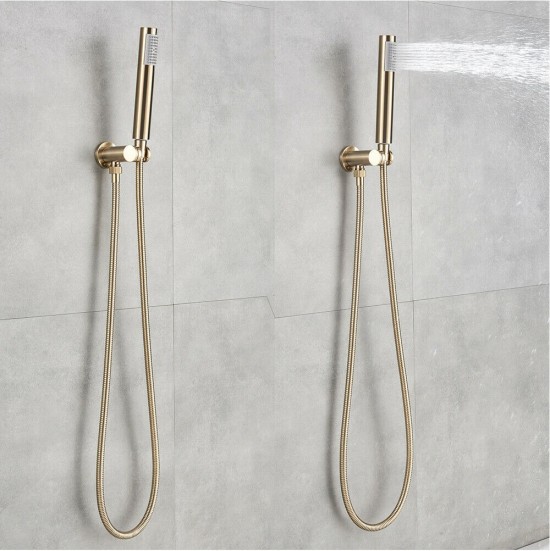 Handdouche geborsteld goud