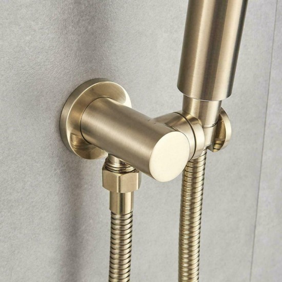 Handdouche houder goud geborsteld 0