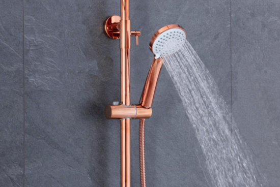 Handdouche instelbaar rose goud