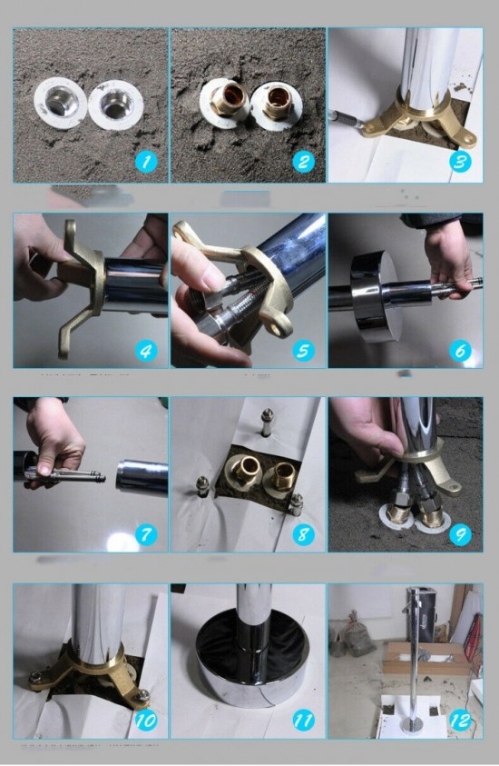 Handleiding vrijdtaande kraan mat goud