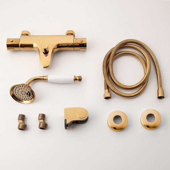 gouden muurkaan thermostatisch