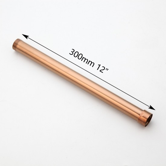 afmeting rosé goudkleurige verlengpijp voor regendouche