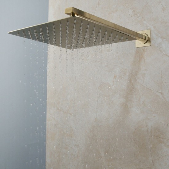 Inbouw douche mat goud