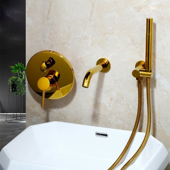 Inbouw kraan goud gepolijst