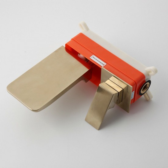 Inbouwkraan met inbouwbox mat goud