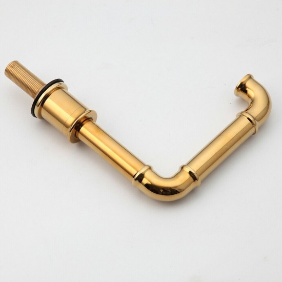 Industriele uitloop goudkleurige 3 delige kraan