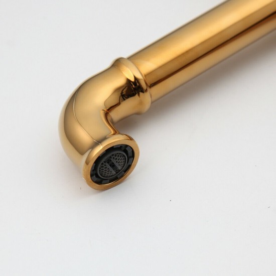 Industriele wastafelkraan goud perlator