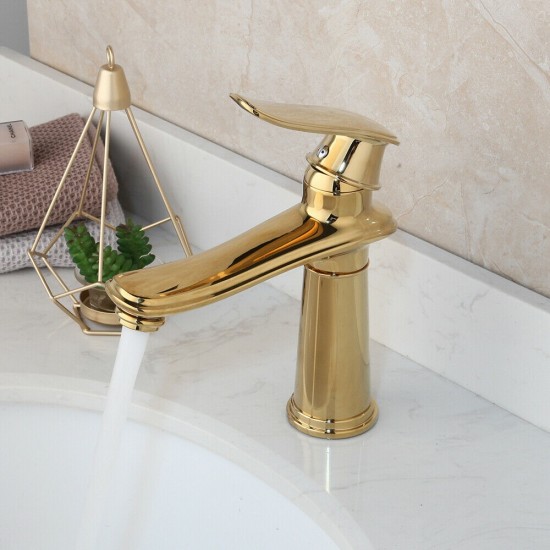 Kraan gepolijst goud wastafel