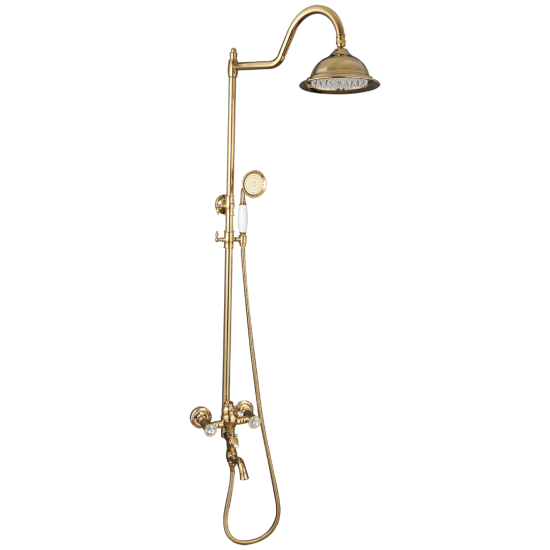 Landelijke goudkleurige opbouw regendouche 1