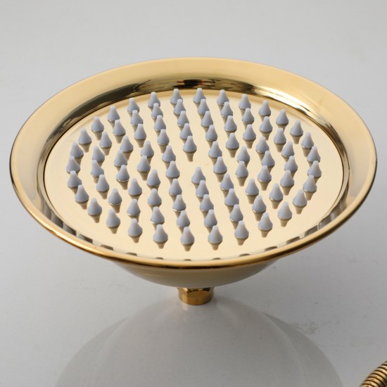 Landelijke goudkleurige opbouw regendouche 10