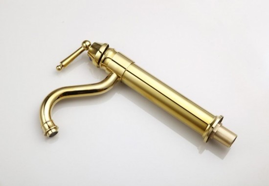 Landelijke stijl wastafelkraan goud gepolijst