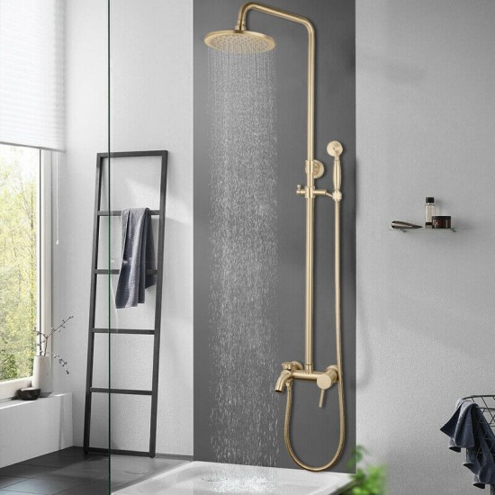 Mat gouden douche 0