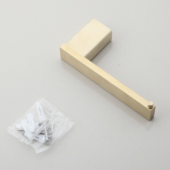 Mat gouden wcrol houder set