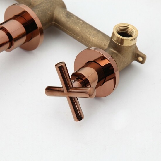 Muurkraan wastafel rose goud