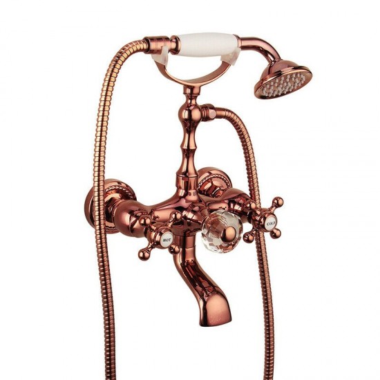 Nostalgische badkraan rose goud