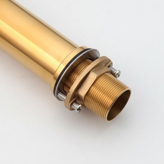 Onderzijde retro wastafelkraan goud