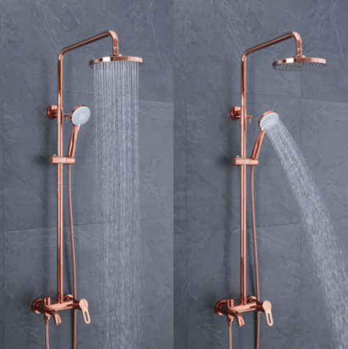 Opbouw douche rose goud