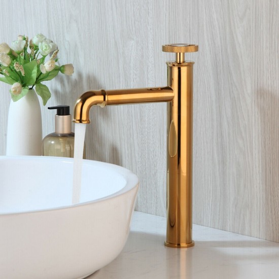 Retro wastafelkraan goud