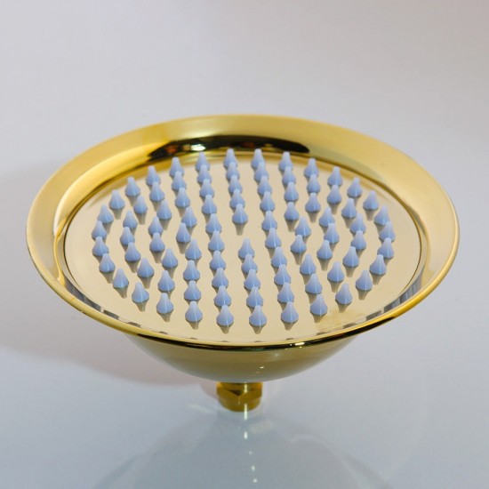 Ronde douche kop goudkleurig