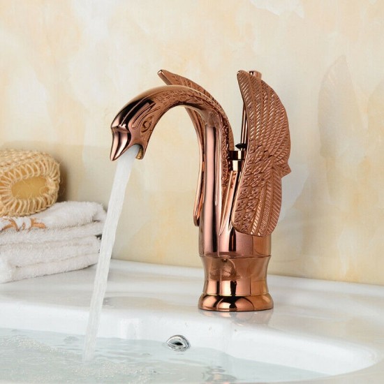 Roze gouden zwaan kraan