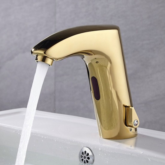 Sensomatica goudkleurige sensorkraan warm koud 4