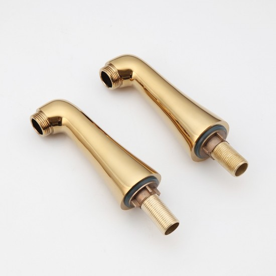 Set goudkleurige staande poten voor badkraan