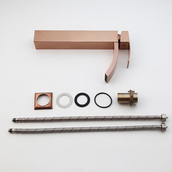 Set hoge rose goudkleurige mengkraan